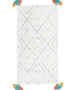 Sale Beliani Tappeto KARTAL Bianco 80 x 150 cm Cotone Bianco Multicolore