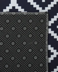Hot Beliani Tappeto KARUNGAL Nero 60 x 200 cm Bianco Nero