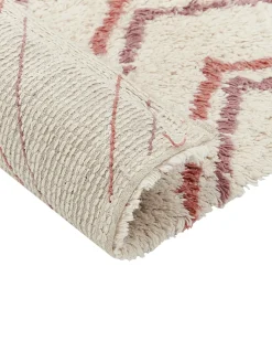 New Beliani Tappeto KASTAMONU Beige Cotone Beige Rosa Rosso