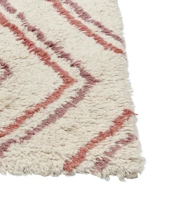 New Beliani Tappeto KASTAMONU Beige Cotone Beige Rosa Rosso