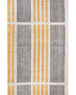 Outlet Beliani Tappeto KATRA Beige Cotone Beige Giallo Nero