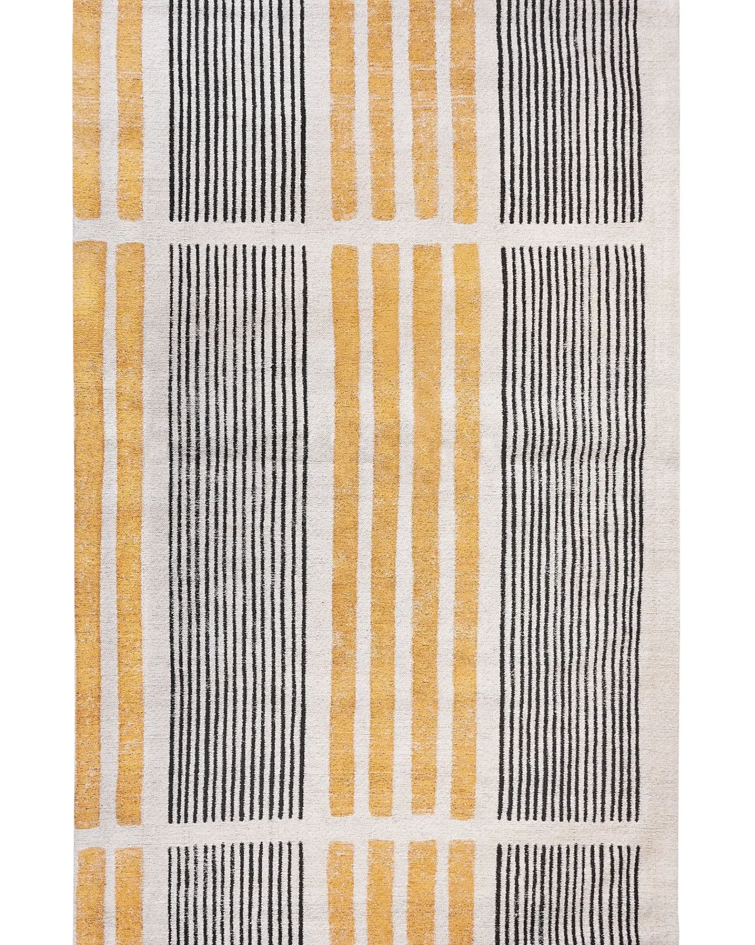 Outlet Beliani Tappeto KATRA Beige Cotone Beige Giallo Nero