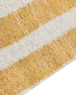 Outlet Beliani Tappeto KATRA Beige Cotone Beige Giallo Nero