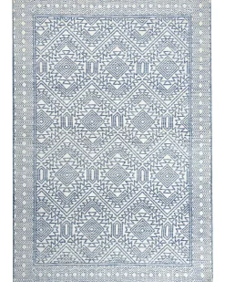 Online Beliani Tappeto KAWAS Blu 160 x 230 cm Bianco Blu