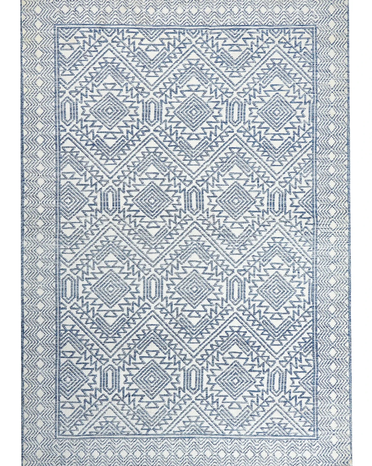Online Beliani Tappeto KAWAS Blu 160 x 230 cm Bianco Blu