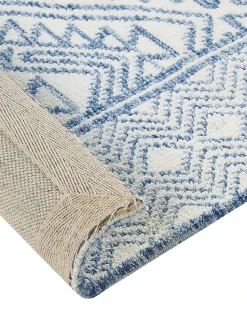 Online Beliani Tappeto KAWAS Blu 160 x 230 cm Bianco Blu