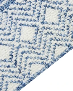 Online Beliani Tappeto KAWAS Blu 160 x 230 cm Bianco Blu
