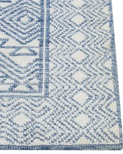 Online Beliani Tappeto KAWAS Blu 160 x 230 cm Bianco Blu