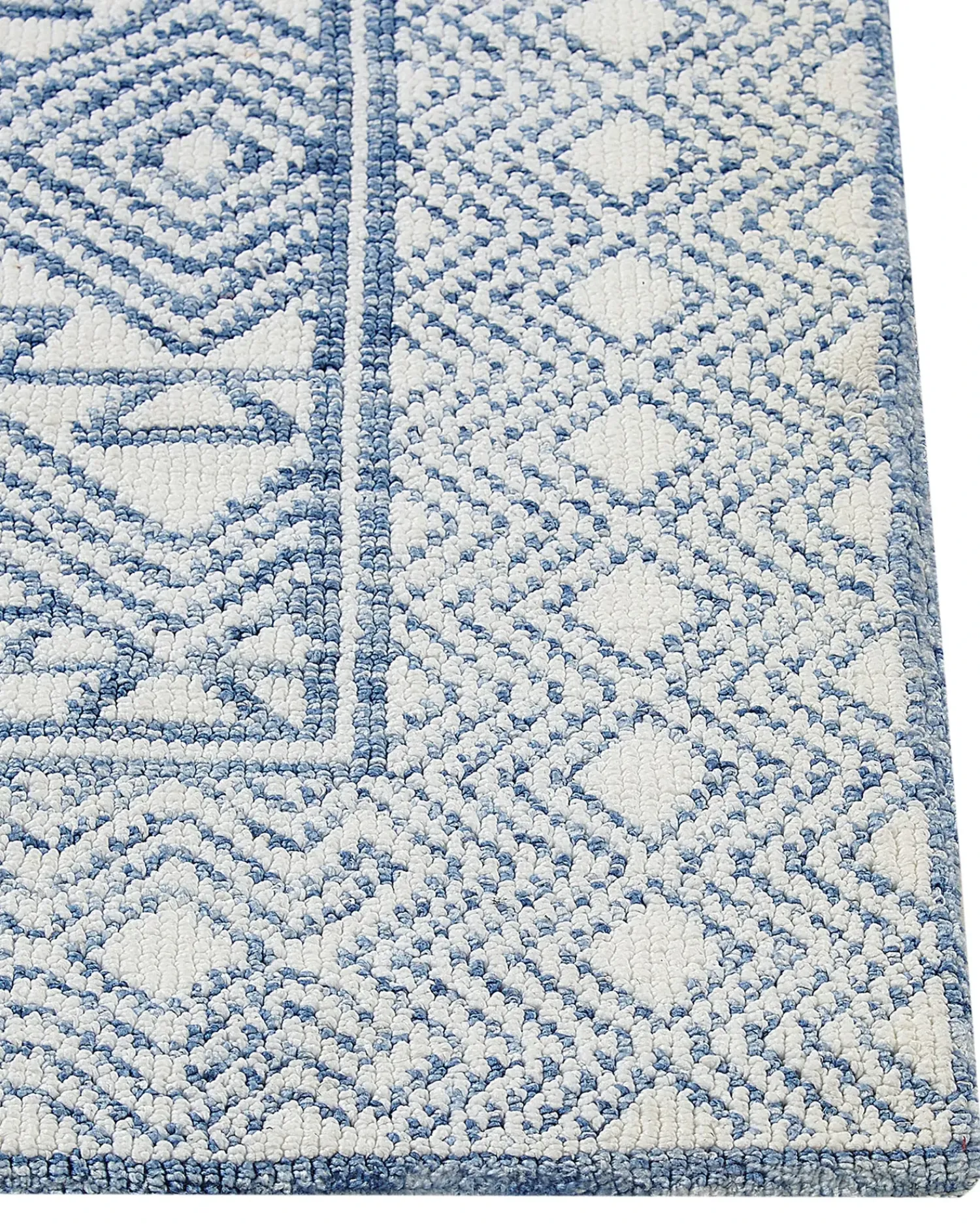 Online Beliani Tappeto KAWAS Blu 160 x 230 cm Bianco Blu