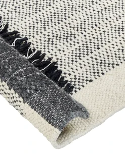 Outlet Beliani Tappeto KETENLI Bianco Lana Bianco Nero