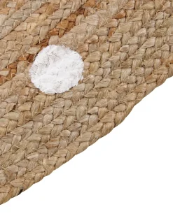 Discount Beliani Tappeto KHARRA Beige ø 140 cm Iuta Beige Bianco