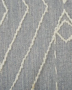 Outlet Beliani Tappeto KHENIFRA Grigio chiaro Cotone Bianco Grigio