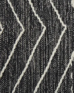Hot Beliani Tappeto KHENIFRA Nero Cotone Bianco Nero