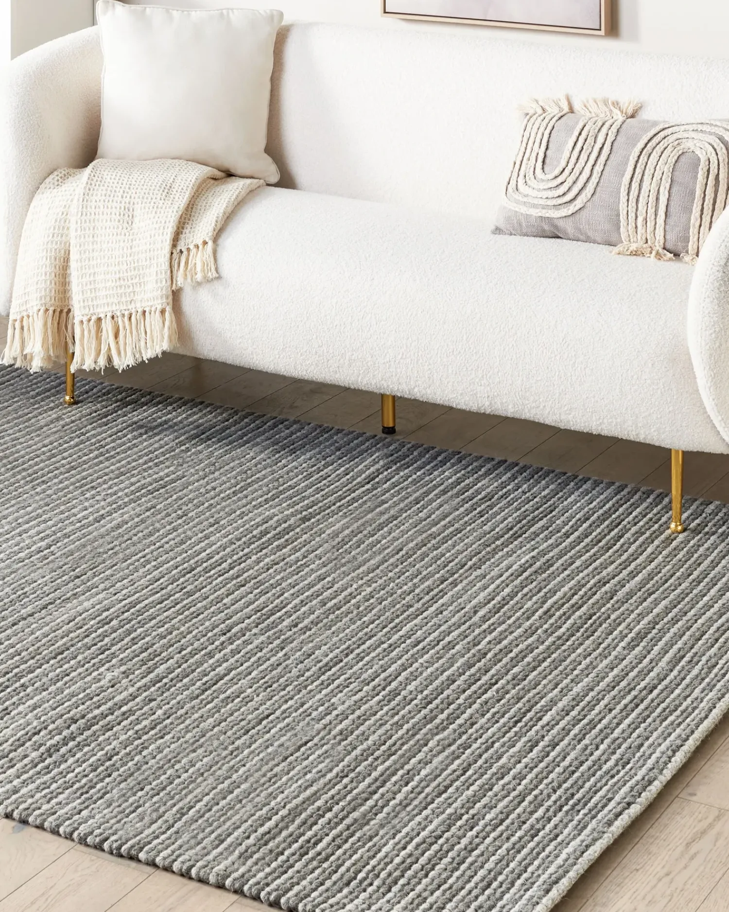 Discount Beliani Tappeto KILIS Lana Grigio