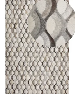 Sale Beliani Tappeto KIRCA Beige Pelle naturale Beige Marrone