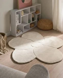 Discount Beliani Tappeto KOKKINI chiaro ø 140 cm Lana Beige