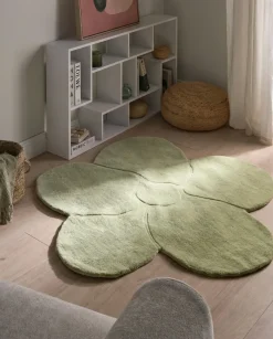 Discount Beliani Tappeto KOKKINI chiaro ø 140 cm Lana Verde