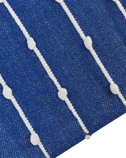 Hot Beliani Tappeto KONDHALI Blu 80 x 150 cm Cotone Beige Blu