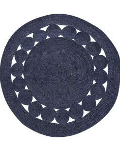 Sale Beliani Tappeto KOYUNLU scuro ø 120 cm Iuta Blu