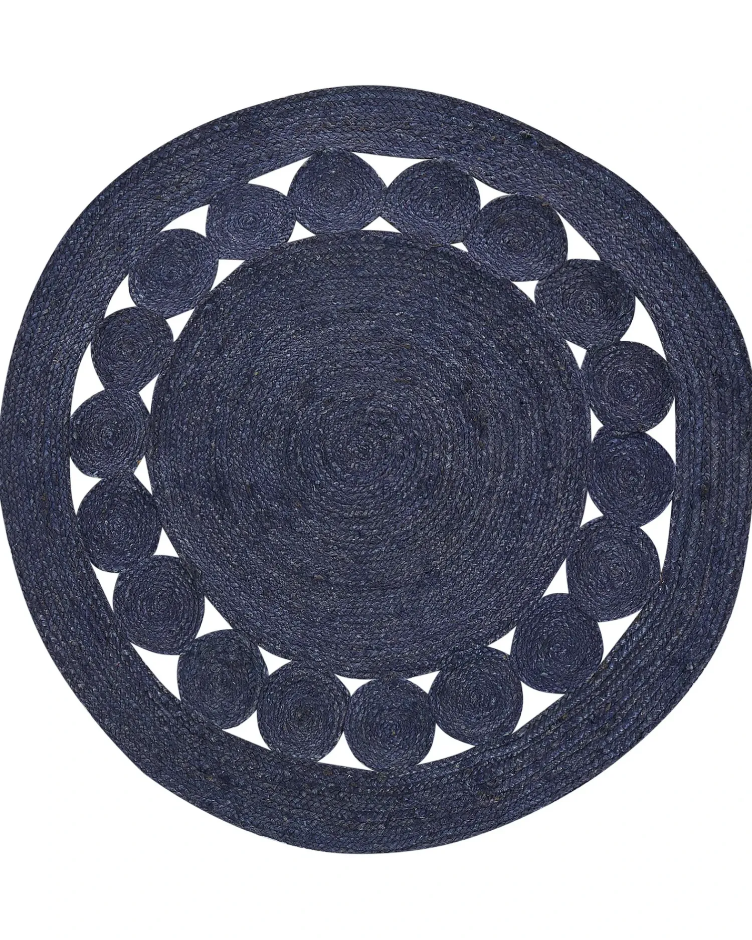 Sale Beliani Tappeto KOYUNLU scuro ø 120 cm Iuta Blu