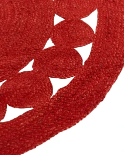 Online Beliani Tappeto KOYUNLU ø 120 cm Iuta Rosso