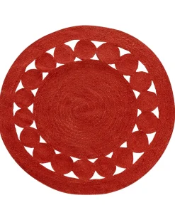 Online Beliani Tappeto KOYUNLU ø 120 cm Iuta Rosso
