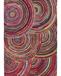 Hot Beliani Tappeto KOZAN Multicolore 160 x 230 cm Cotone Blu Multicolore Rosa Rosso Viola