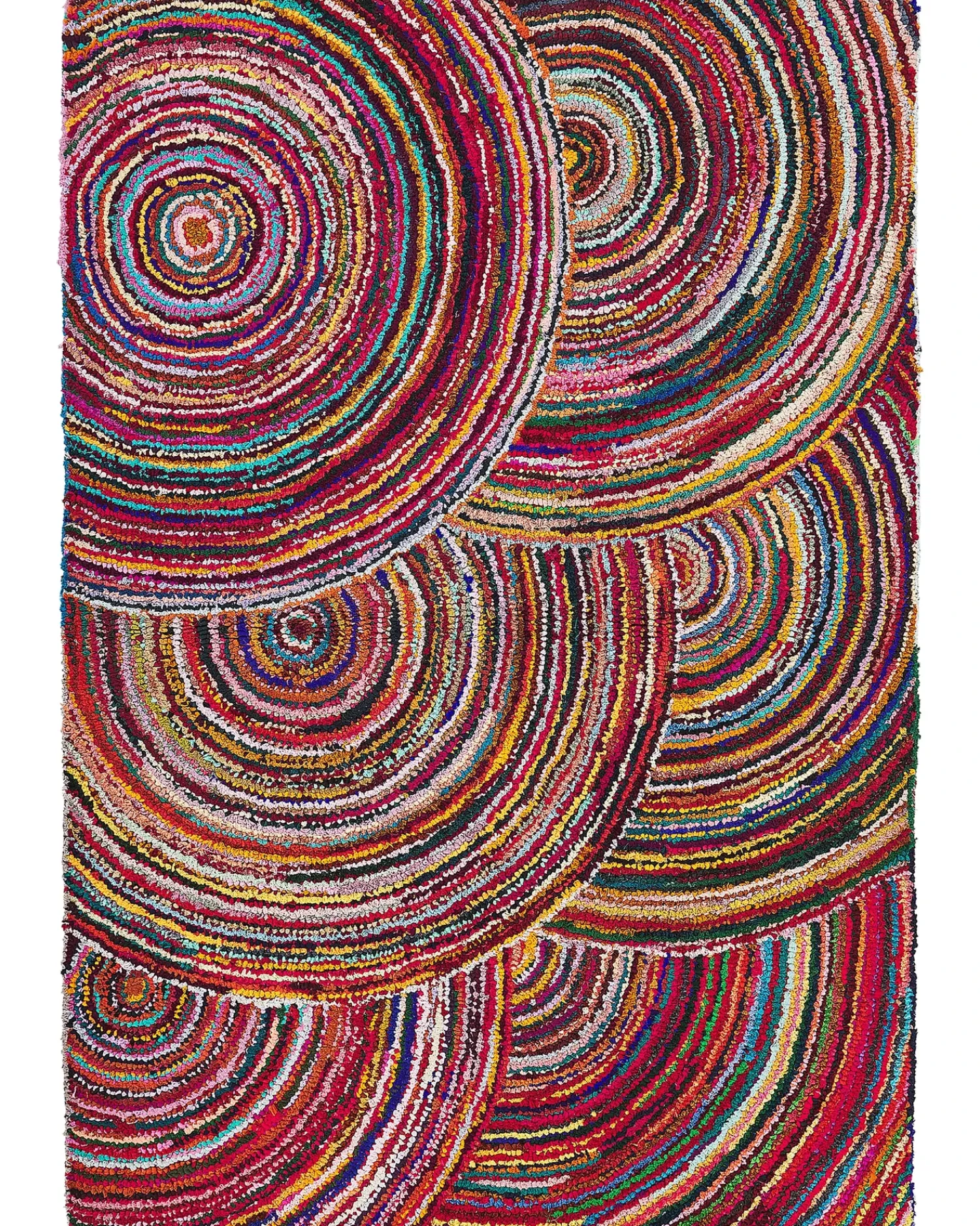 Hot Beliani Tappeto KOZAN Multicolore 160 x 230 cm Cotone Blu Multicolore Rosa Rosso Viola
