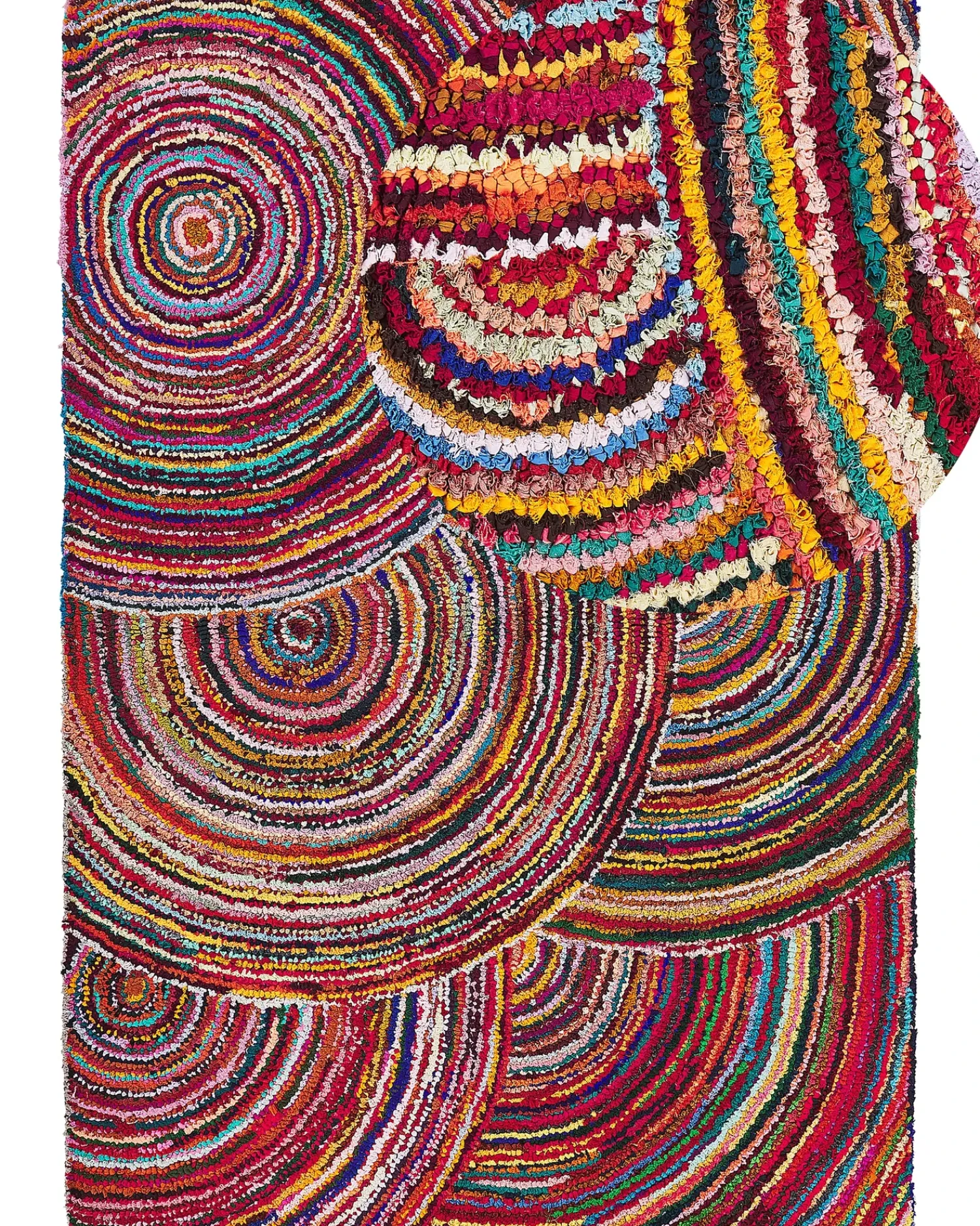 Hot Beliani Tappeto KOZAN Multicolore 160 x 230 cm Cotone Blu Multicolore Rosa Rosso Viola
