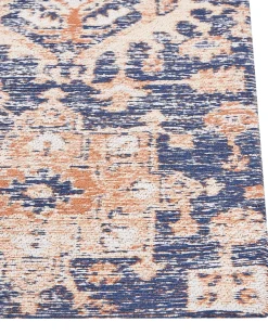 Discount Beliani Tappeto KURIN Blu Cotone Rosso Blu