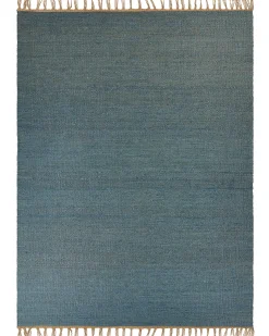 Discount Beliani Tappeto LUNIA Turchese 160 x 230 cm Iuta Marrone Blu