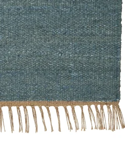 Discount Beliani Tappeto LUNIA Turchese 160 x 230 cm Iuta Marrone Blu