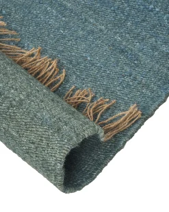 Discount Beliani Tappeto LUNIA Turchese 160 x 230 cm Iuta Marrone Blu