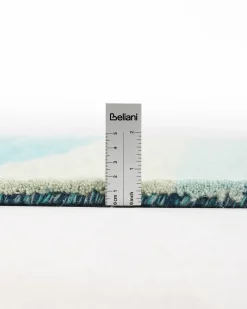 Clearance Beliani Tappeto MAILSI Blu 140 x 200 cm Lana Blu Grigio Verde