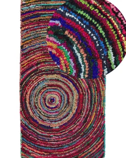 Best Beliani Tappeto MALATYA Multicolore Blu Rosa Rosso Viola Multicolore