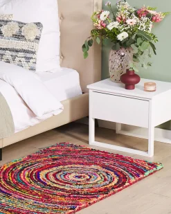 Best Beliani Tappeto MALATYA Multicolore Blu Rosa Rosso Viola Multicolore