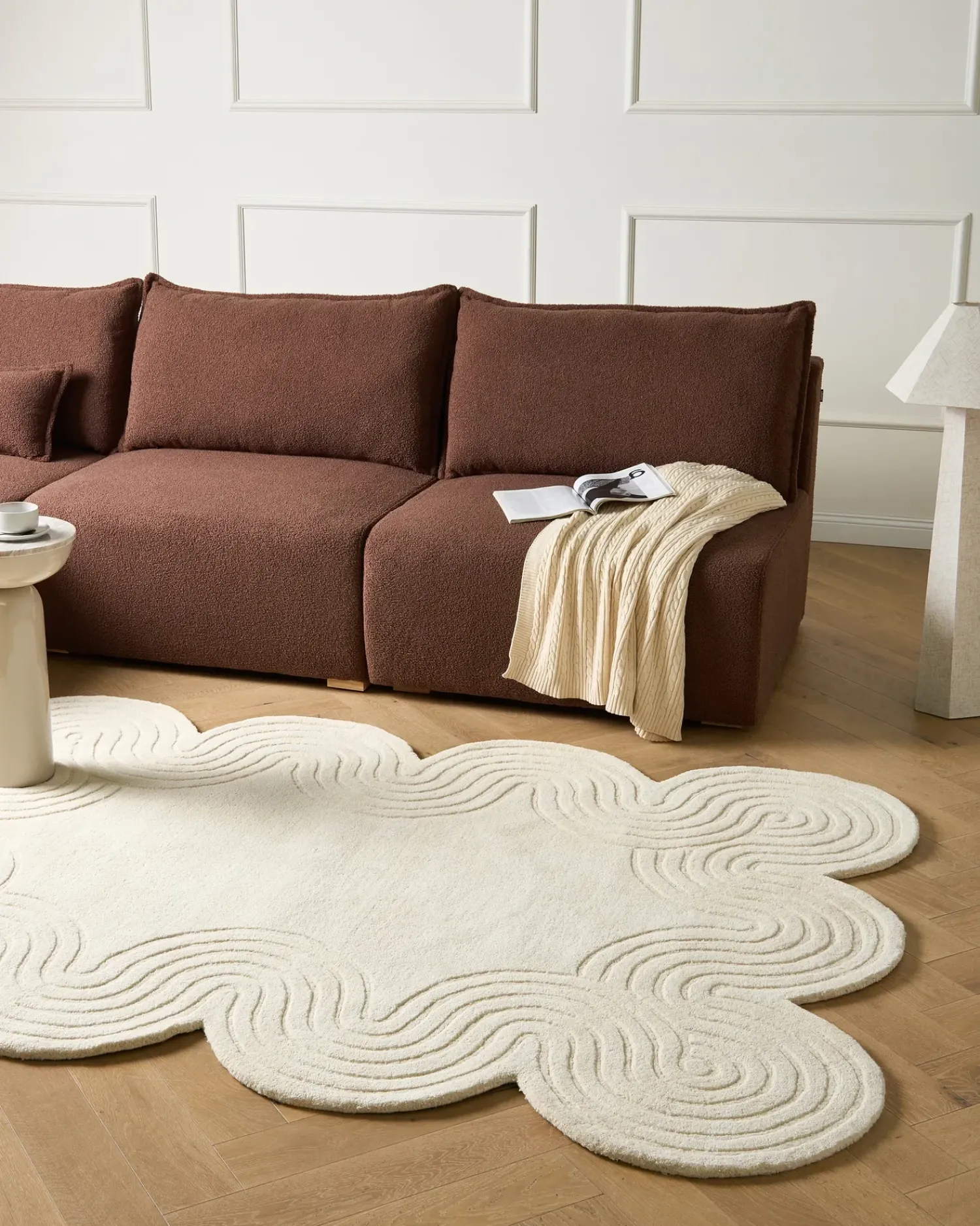 Clearance Beliani Tappeto MALVAN 160 x 230 cm Lana Beige