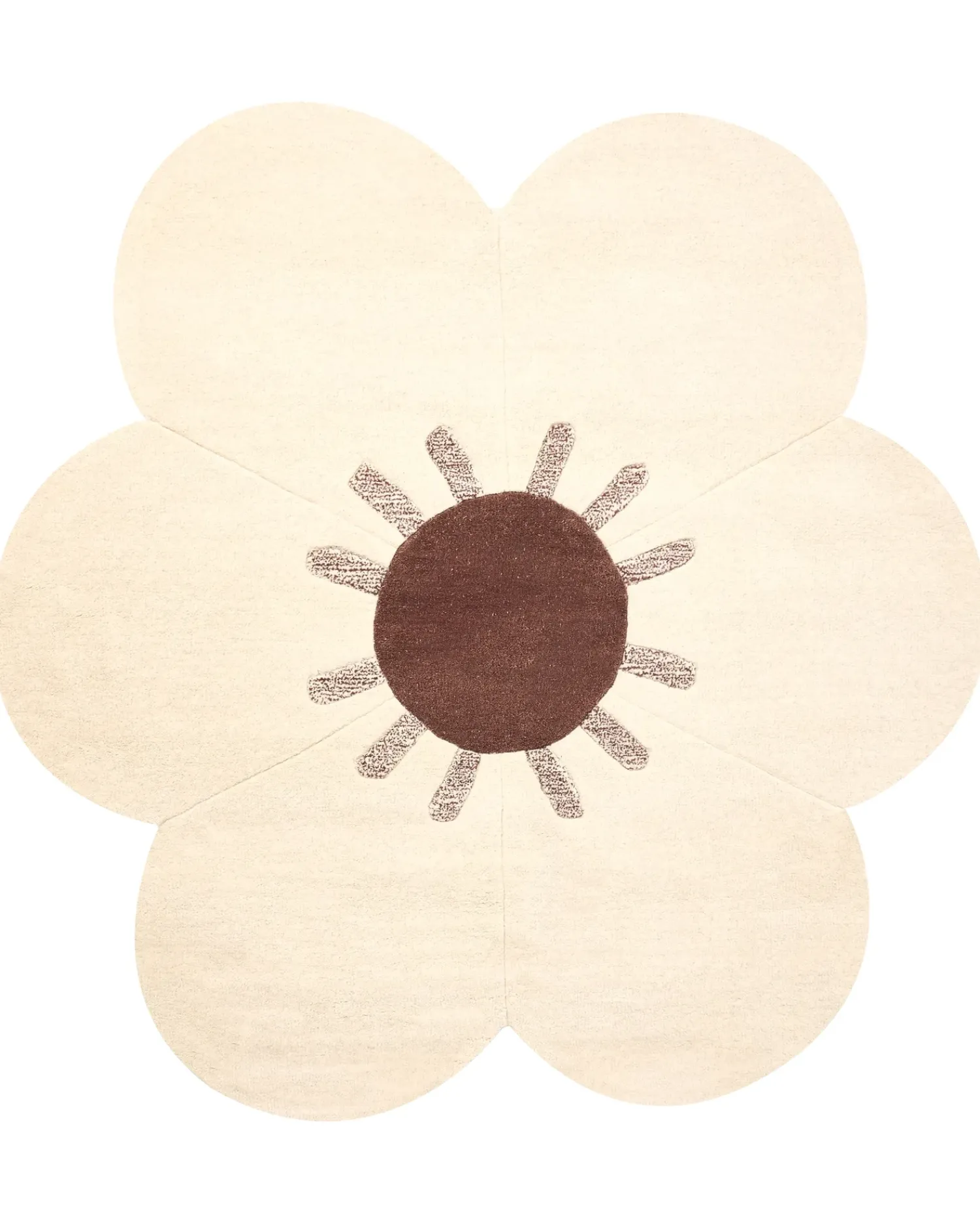 Hot Beliani Tappeto MANALI ø 140 cm Lana Beige