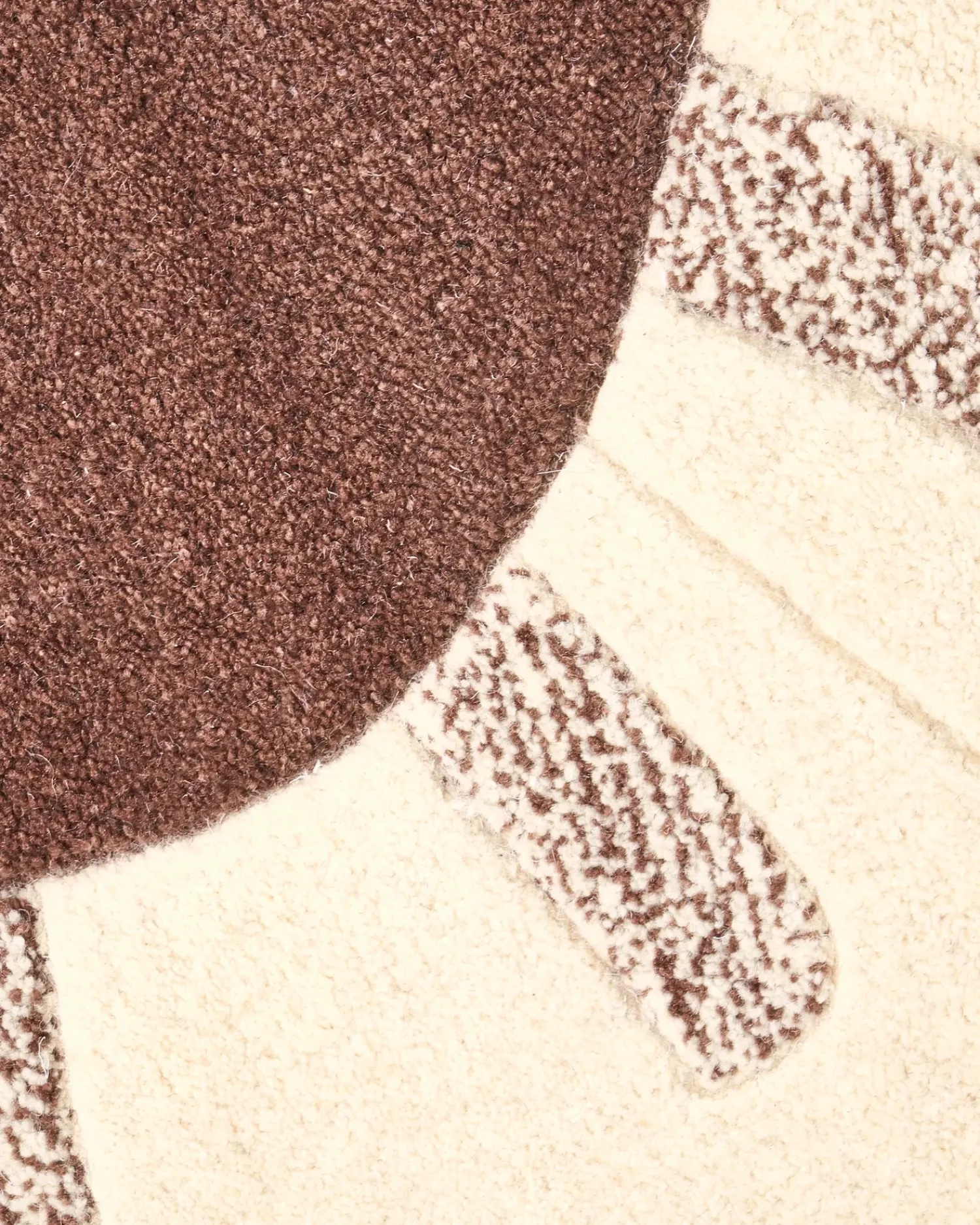 Hot Beliani Tappeto MANALI ø 140 cm Lana Beige