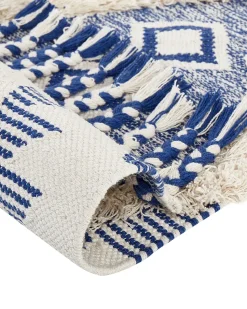 Hot Beliani Tappeto MANAVGAT Beige chiaro Cotone Beige Blu