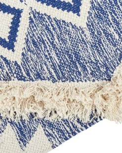 Hot Beliani Tappeto MANAVGAT Beige chiaro Cotone Beige Blu