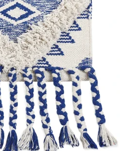 Hot Beliani Tappeto MANAVGAT Beige chiaro Cotone Beige Blu