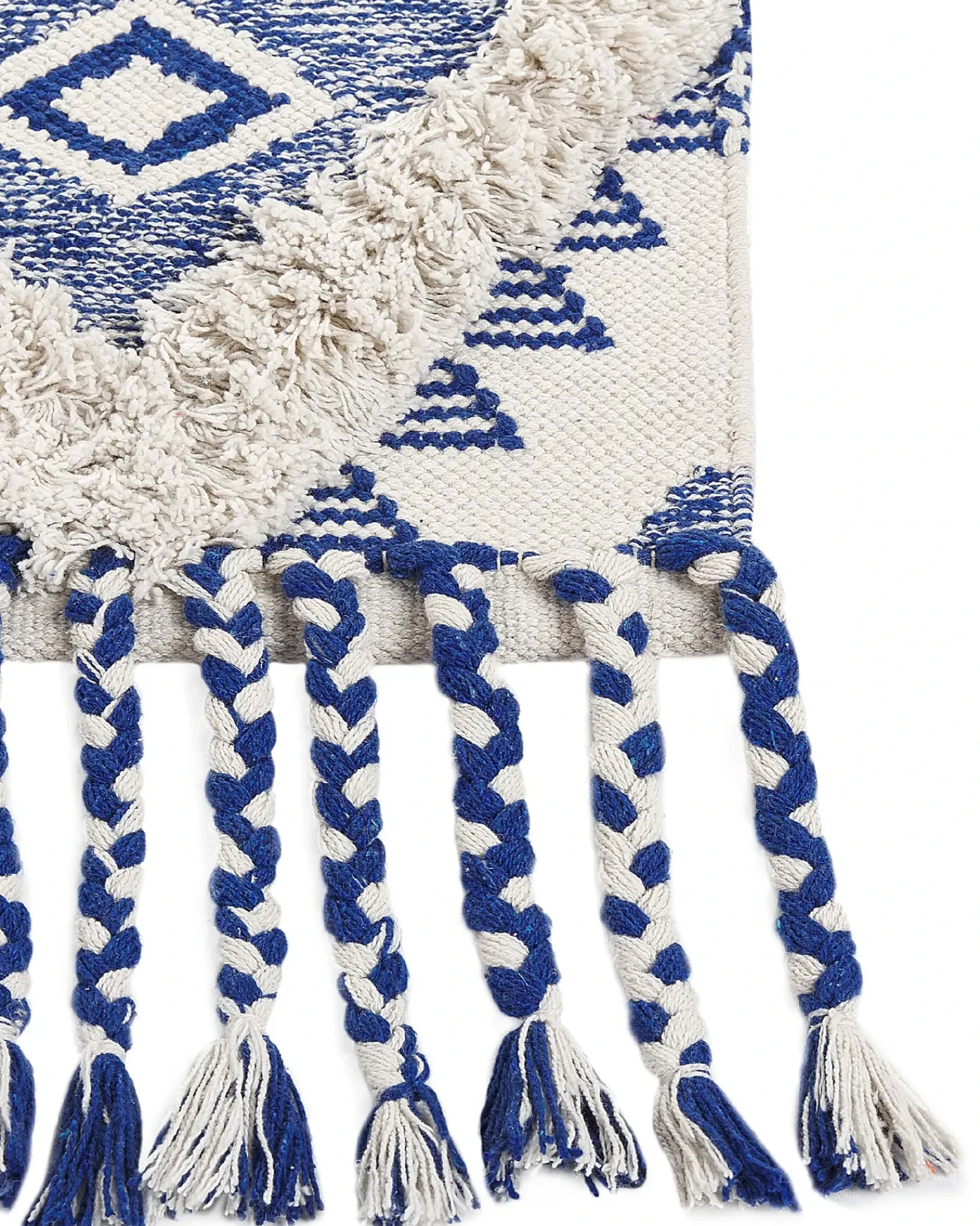 Hot Beliani Tappeto MANAVGAT Beige chiaro Cotone Beige Blu
