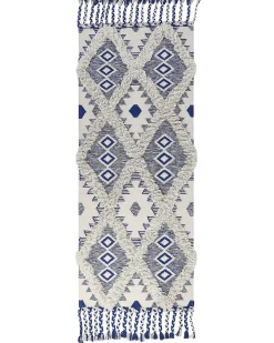 Online Beliani Tappeto MANAVGAT Beige chiaro Cotone Beige Blu