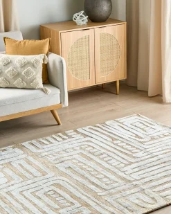 New Beliani Tappeto MANDAI Beige Beige Grigio