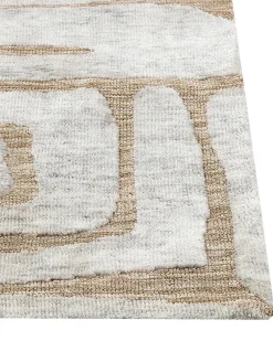 New Beliani Tappeto MANDAI Beige Beige Grigio