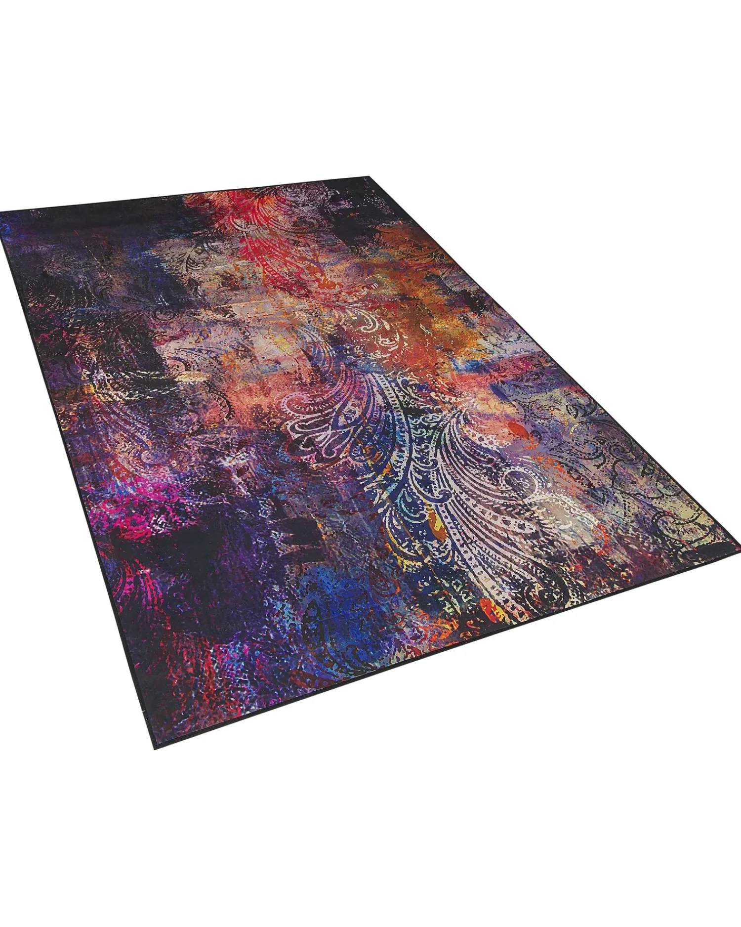 Outlet Beliani Tappeto MARDIN Multicolore Blu Grigio Multicolore Viola