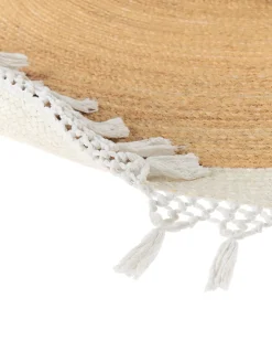 Sale Beliani Tappeto MARTS Bianco Iuta Bianco Beige