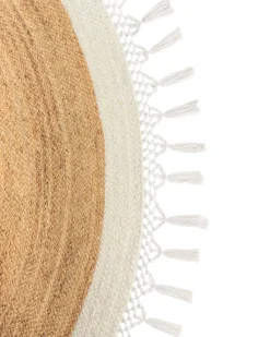 Sale Beliani Tappeto MARTS Bianco Iuta Bianco Beige