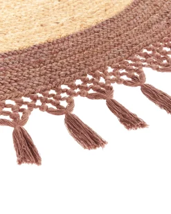 Beliani Tappeto MARTS Marrone Iuta Beige Marrone